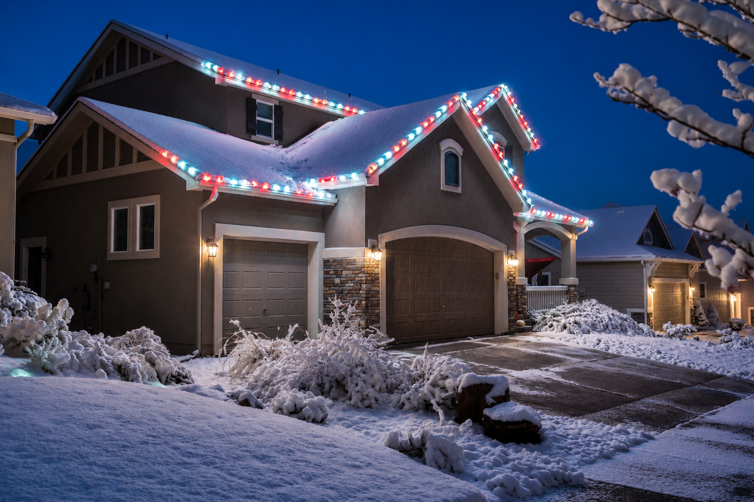 Solace Christmas Lights install near Provo