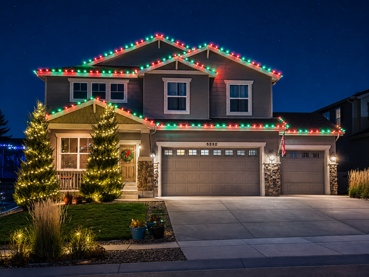 Solace Christmas Lights install near Provo